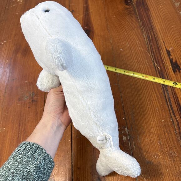 SeaWorld Beluga White Whale Plush Stuffed Animal Ocean Souvenir Toy 14” - Picture 3 of 5